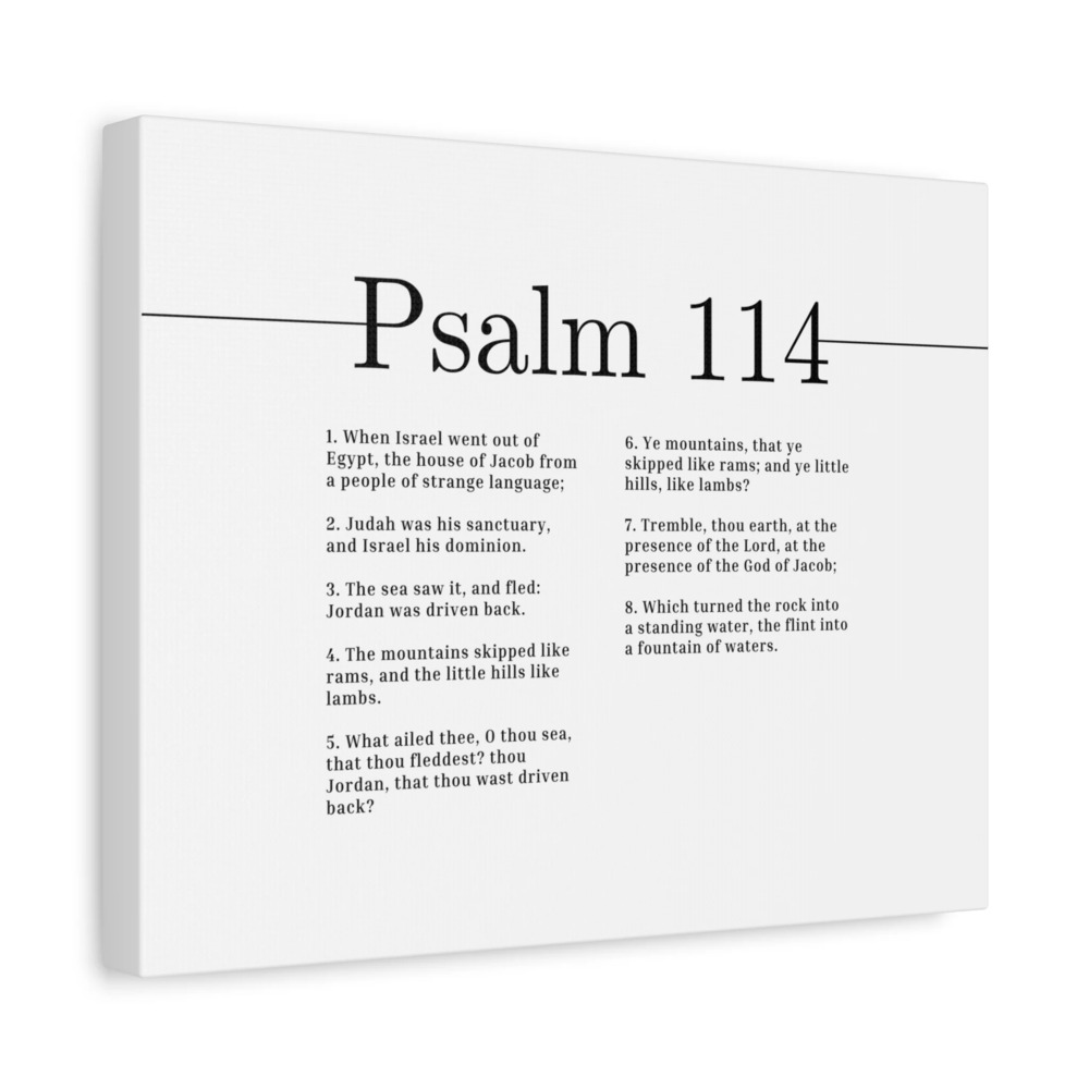Scripture Canvas Presence Of The Lord Psalm 114 Christian Wall Art Bible Verse